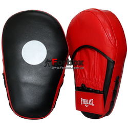 УЦЕНКА Лапы прямые Everlast удлиненные кожа (MA-0019, черно-красные)