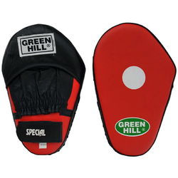Лапы боксерские Green Hill Special из кожи (FMS-5006, черно-красные)