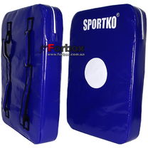 Макивара двойная люкс ПВХ SportKo (М3, синяя)