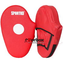 Лапы прямые боксерские SportKo (пд3, красные)