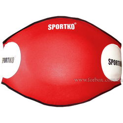 Тренерский пояс кожзам SportKo (1691-rd, красный)