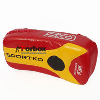Пады для тайского бокса Sportko (ПТП1, красно-желтые)