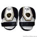 Лапы Zelart боксерские гнутые кожаные (ZB-6106, черно-белые)