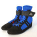 Взуття для боксу Боксерки Україна з натуральної замші з сіткою (BSLTRS, чорно-синій)