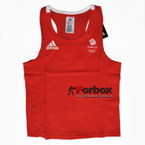 Боксерская форма Adidas Olympic Man с логотипом GBR на спине (adiAIBA20TM/adiAIBA20SM, красная)
