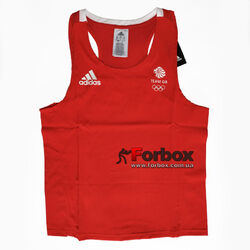 Боксерська форма Adidas Olympic Man з логотипом GBR на спині (adiAIBA20TM / adiAIBA20SM, червона)