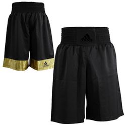 Шорты боксерские Adidas Diamond Flex Satin (ADISMB02, черный с золотом)