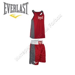 Форма боксерська Everlast Competition Outfit (BSECO, червоно-сіра)