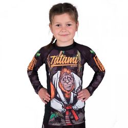 Дитячий рашгард з довгим рукавом TATAMI (kids-hang-loose-orangutang-rash-guard, Чорний)