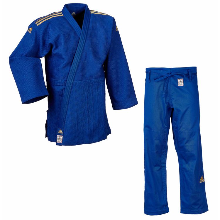 Кимоно для дзюдо Adidas Champion 3 SlimFit IJF (J-IJF-Slim-SMU, синее с ...