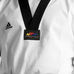 Добок для тхеквондо Adidas AdiClub Uniform з чорно-червоним воротом (ADITCB01, білий)