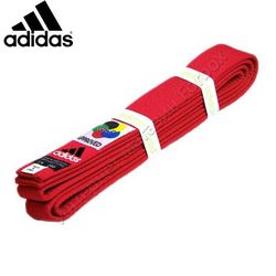 Пояс для каратэ Adidas Elite с аккредитацией WKF (adiB240WKF, красный)