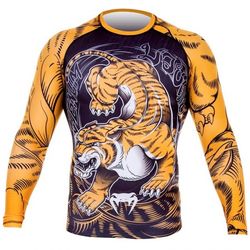 Рашгард взрослый VENUM Replika Tiger Rashguard (Venum-R--RashLS, Черный)