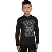 Рашгард детский Berserk Sport WOLFS STAMINA KIDS blаck (RS1823B, Черный)