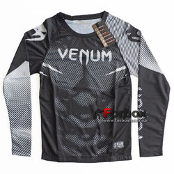 Рашгард Venum NOGI 2.0 с длинным рукавом (CO-8136-W, черно-белый)