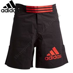 Шорты Adidas для смешанных единоборств ММА (ADICSS43, черно-красные)