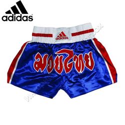 Шорти для тайського боксу Adidas атласні (ADISTH02, сині)