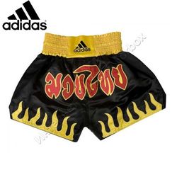 Шорти Муай тай Adidas Fire Design (ADISTH03, чорно-жовті)