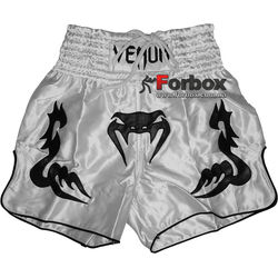 Шорти для тайського боксу Venum Inferno (CO-5807-W, білі з чорним)