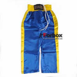 Штани для кікбоксингу дитячі Kickboxing Matsa (MA-6732, жовто-синій)