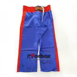 Штани для кікбоксингу дитячі Kickboxing Matsa (MA-6733, синьо-червоний)
