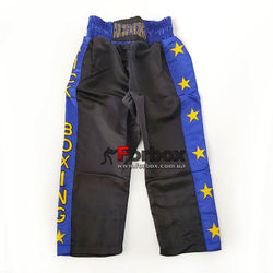 Штаны для кикбоксинга детские Kickboxing Matsa (MA-6734, черно-синий)