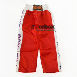 Штаны для кикбоксинга детские Kickboxing Matsa (MA-6735, красный)