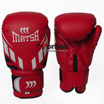 Рукавиці боксерські PVC Юніор Matsa (MA-7757-RD, червоні)