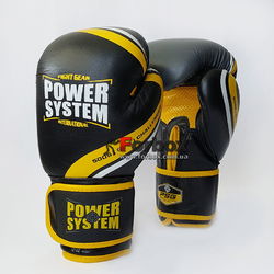 Боксерские перчатки Power System CHALLENGER (PS-5005, Black/Yellow)