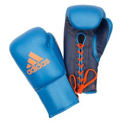 Профессиональные перчатки Glory Adidas на шнурках (ADIBCM06, синие)