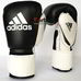 Боксерські професійні рукавиці Glory Adidas на липучці (ADIBCM06, чорно-білі)