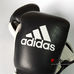 Боксерские профессиональные перчатки Glory Adidas на липучке (ADIBCM06, черно-белые)