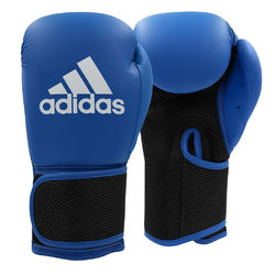 Боксерські рукавички Adidas Hybrid 25 з PU шкіри (ADIH25-BL, сині)