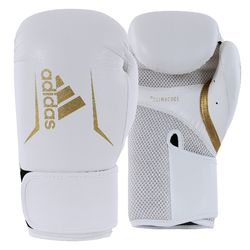 Боксерские перчатки Adidas SPEED 100 (ADISBG100-WHGD, Бело-золотой)