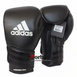 Боксерские перчатки Adidas Speed 501 AdiSpeed Strap Up (ADISBG501-BK, черные)