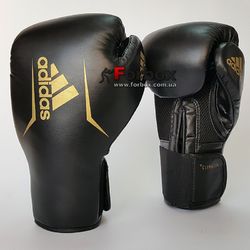 Боксерские перчатки Adidas SPEED 75 (ADISBG75-BKGD, Черно-золотой)