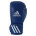 Рукавички для боксу Adidas з акредитацією WAKO (кікбоксинг) з нат.  шкіри (ADIWAKOG1-bl, сині)