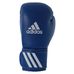 Перчатки для бокса Adidas с аккредитацией WAKO (кикбоксинг) из нат. кожи (ADIWAKOG1-BL, синий)