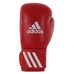 Рукавички для боксу Adidas з акредитацією WAKO (кікбоксинг) з нат.  шкіри (ADIWAKOG1-RD, червоні)