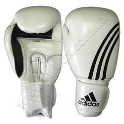 Боксерские перчатки Box Fit Dynamic Adidas (ADIBL04, бело-черные)