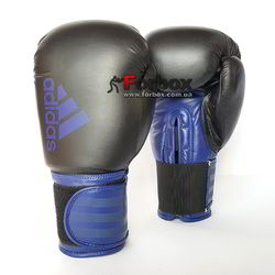 Перчатки для бокса Adidas Hybrid 100 (ADIH100, черно-синие)