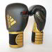 Перчатки для бокса Adidas Hybrid 100 (ADIH100, черно-золотой)