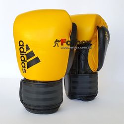 Перчатки для бокса Hybrid 200 Adidas ADIH200 черно-желтые