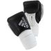 Боксерские перчатки Adidas Hybrid 300 из натуральной кожи (ADIH300-BKSL, черные с серебром)