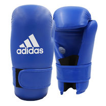 Перчатки для кикбоксинга Adidas Semi Contact (WAKOG3-BL, синие)
