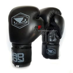 Перчатки боксерские Bad Boy из натуральной кожи (VL-6615-BK, черные)