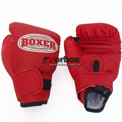Боксерские перчатки Boxer кожзам (2026-01К, красные)