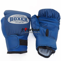 Боксерские перчатки Boxer кожзам (2026-01С, синие)