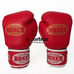 Боксерские перчатки Boxer с широким манжетом из кожзама (2122К, красные)