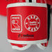 Боксерские перчатки Boxer с широким манжетом из кожзама (2122К, красные)